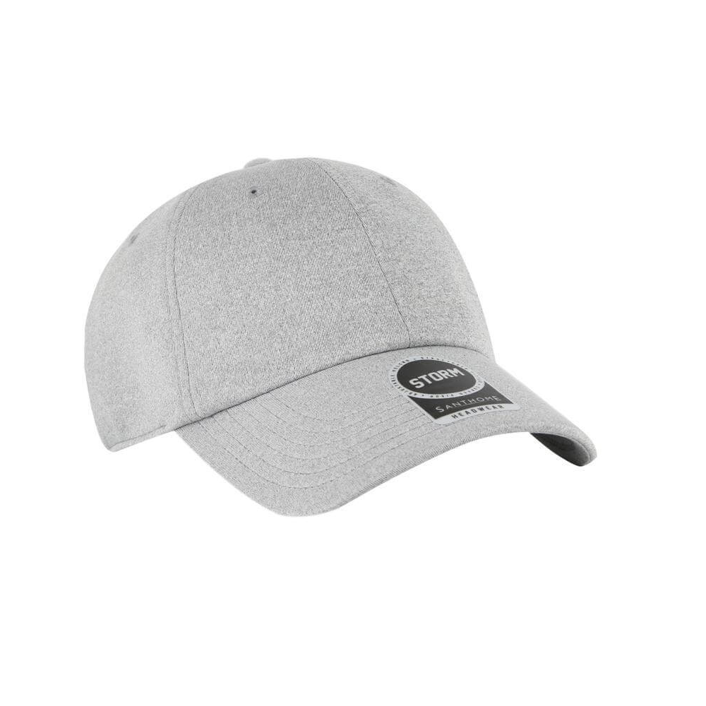 Personalized Textured 6-Panel Cap – Grey Stretch Fit Casual Cap with Curved Visor - Image 5