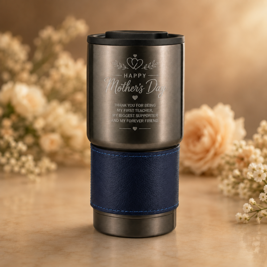 Personalized 530ml Insulated Stainless Steel Tumbler with Grip Sleeve