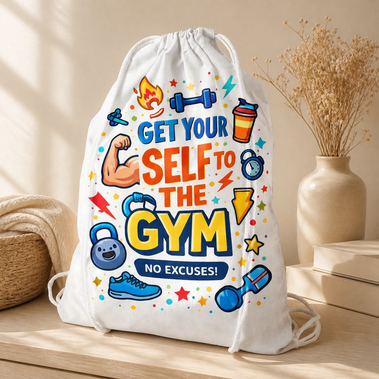 Personalized Cotton Drawstring Bag – 240 GSM