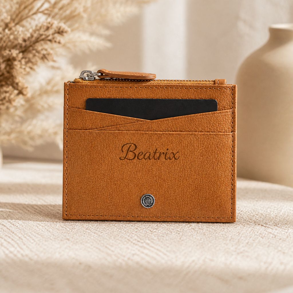Personalized CROSS Pebble Leather Ladies Zip Card Holder