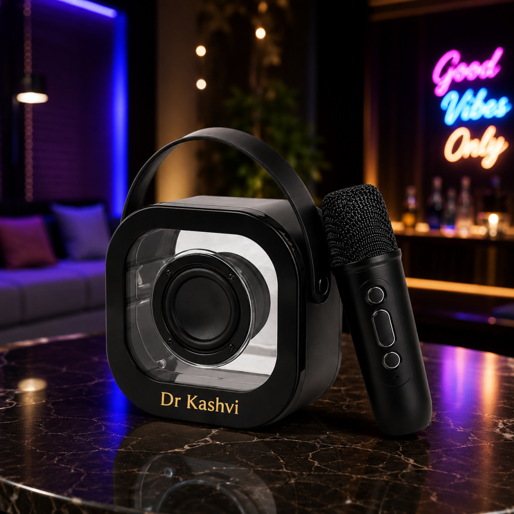 Personalized Portable Karaoke Speaker Set with Wireless Microphone