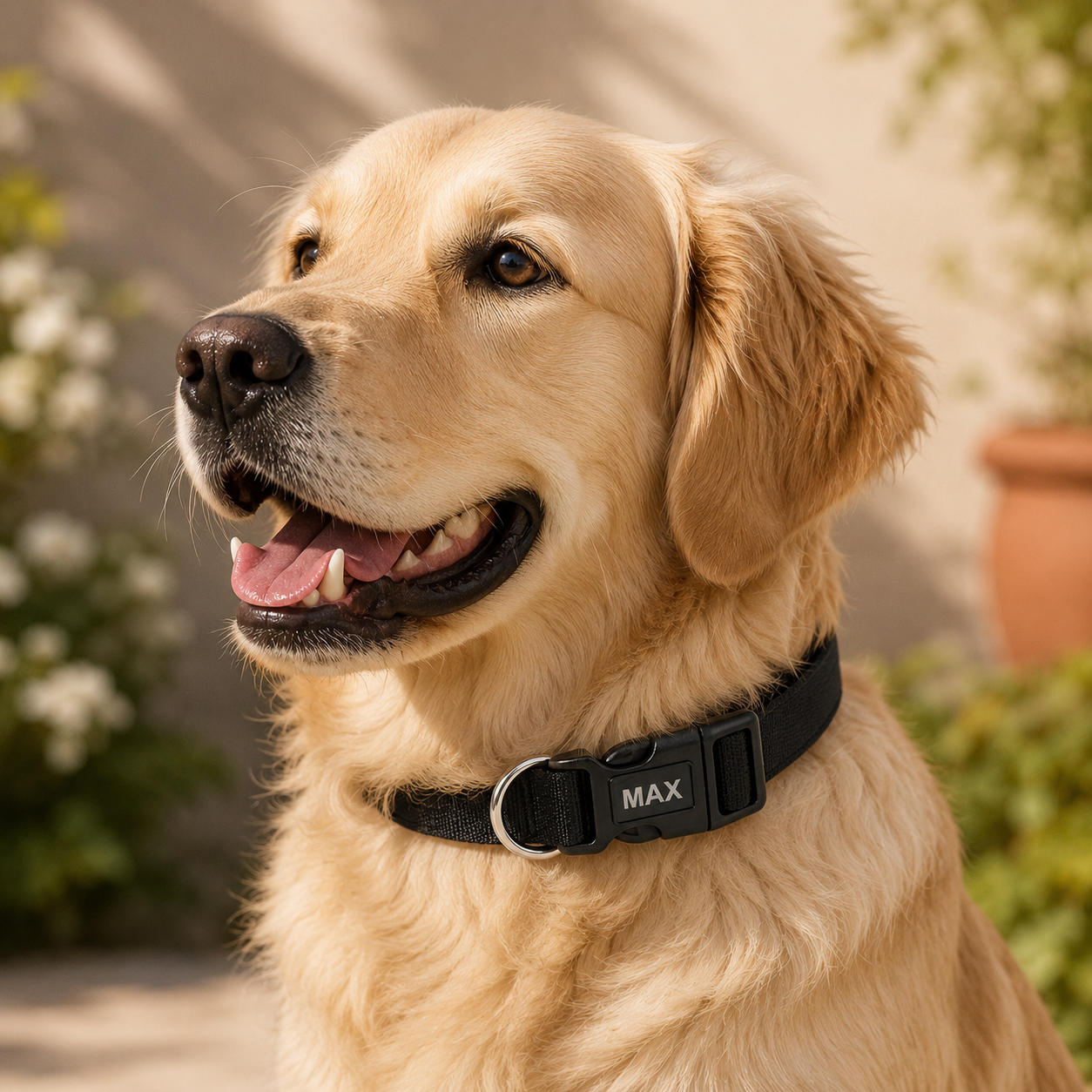 Personalized Adjustable Pet Collar with Leash Hook