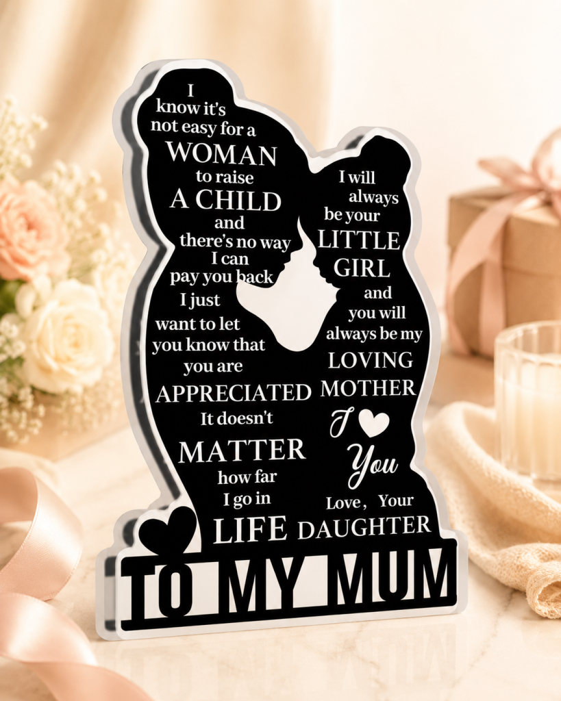 Personalized Mom Silhouette Acrylic Keepsake