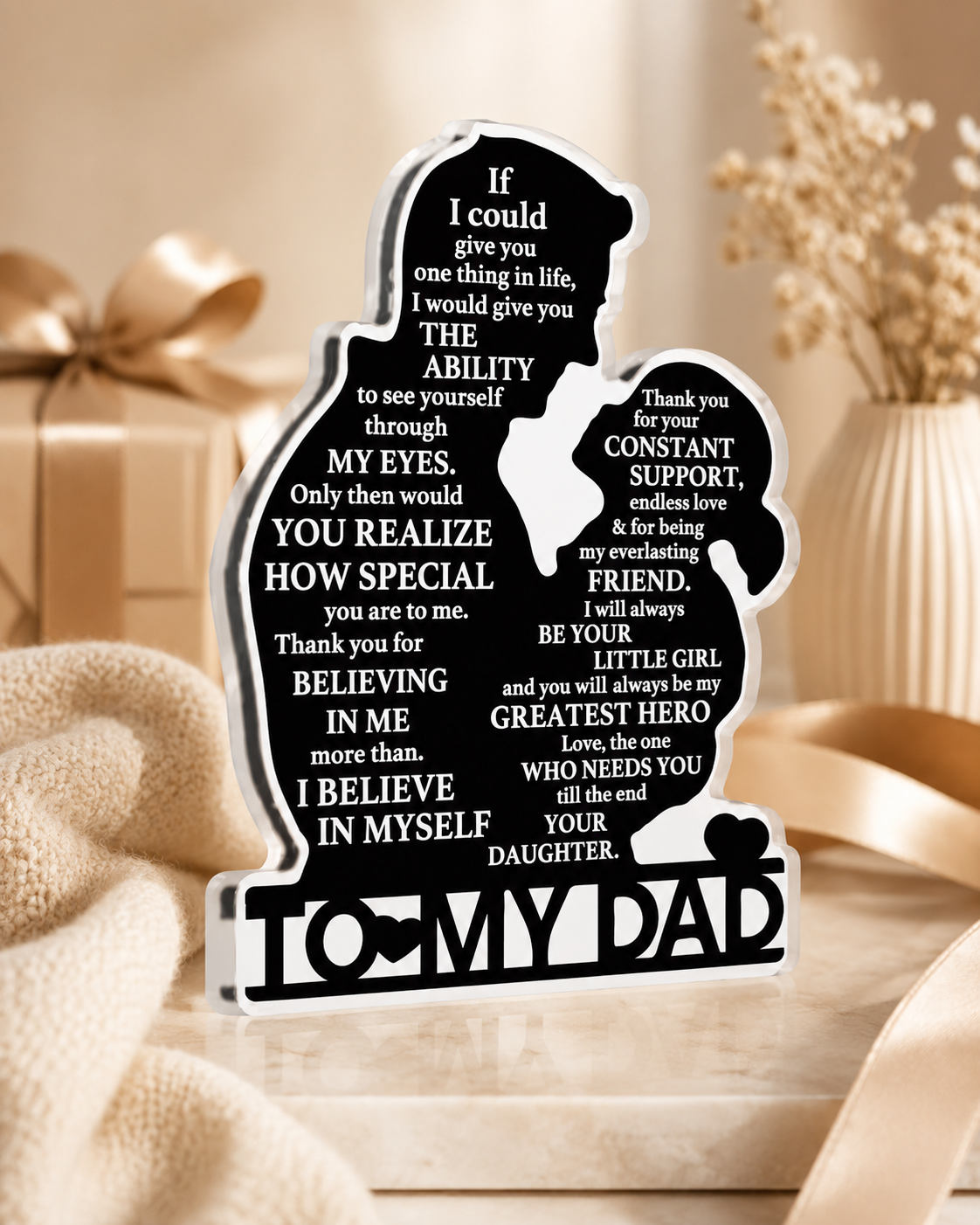 Personalized Dad Silhouette Acrylic Keepsake