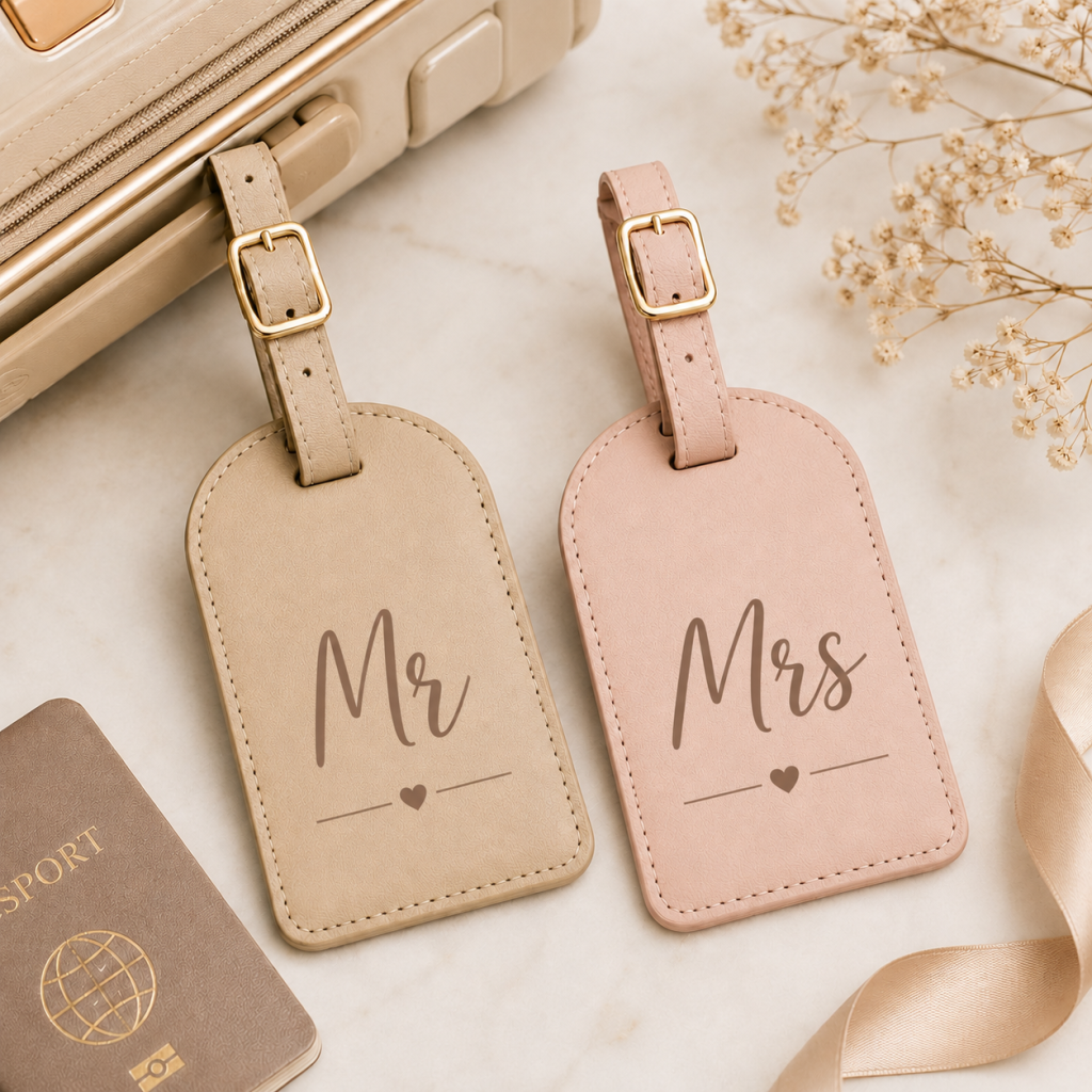 Personalized Mr & Mrs Couple Luggage Tags