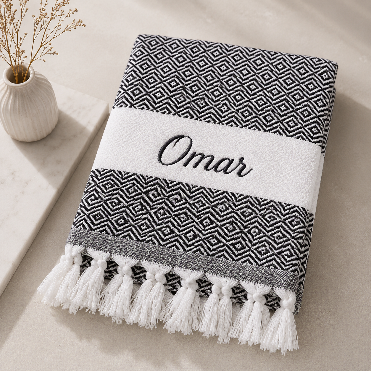 Personalized Cotton Towels - Pink - Image 9