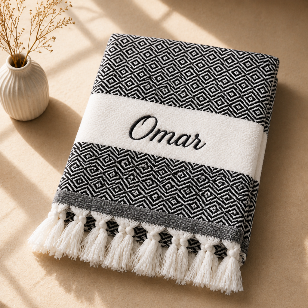 Personalized Embroidered Cotton Towels