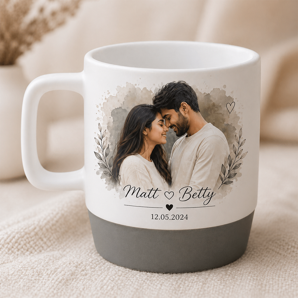 Personalized Ceramic Mug with Color Base