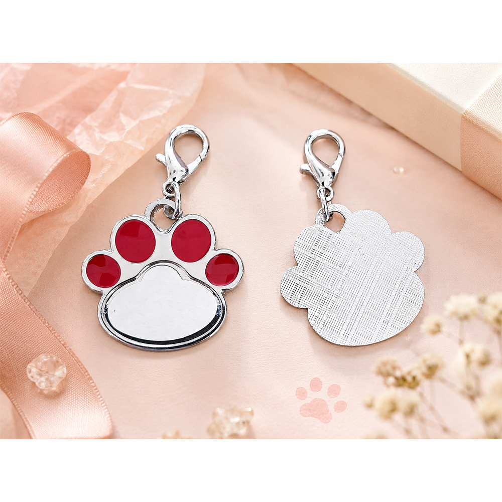 Personalized Pet Paw Charm Tag - Yellow - Image 2