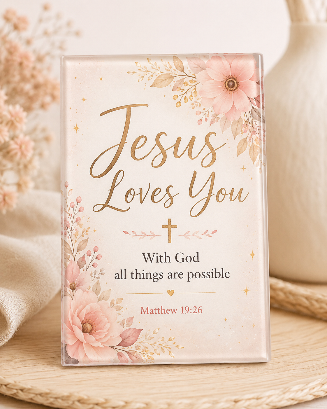 Personalized Floral Fridge Magnet