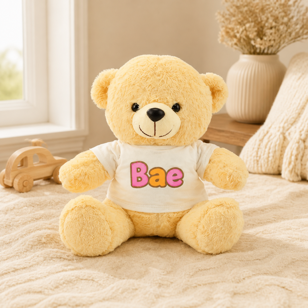 Personalized Teddy Bear with Custom Printed T-Shirt