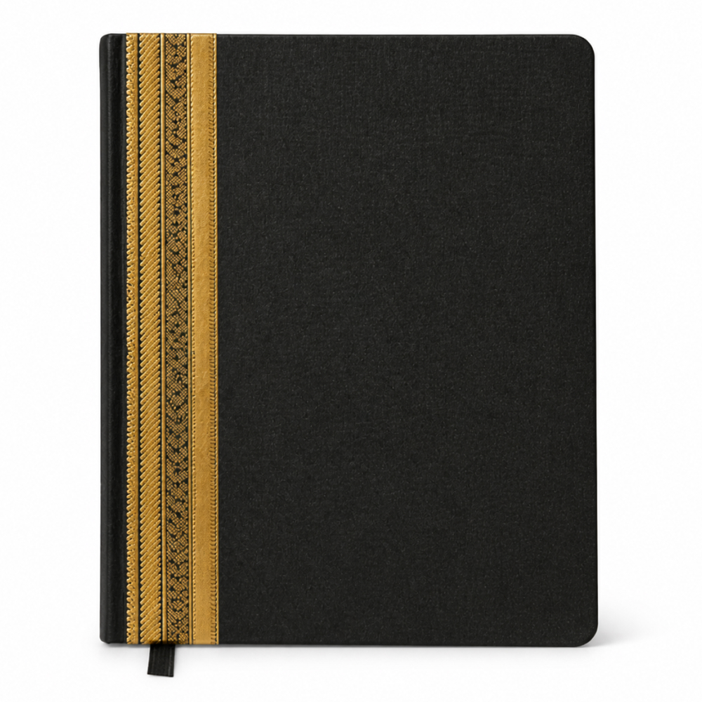 A5 Arabic Bisht Style Hard Cover Notebook with Pen Holder