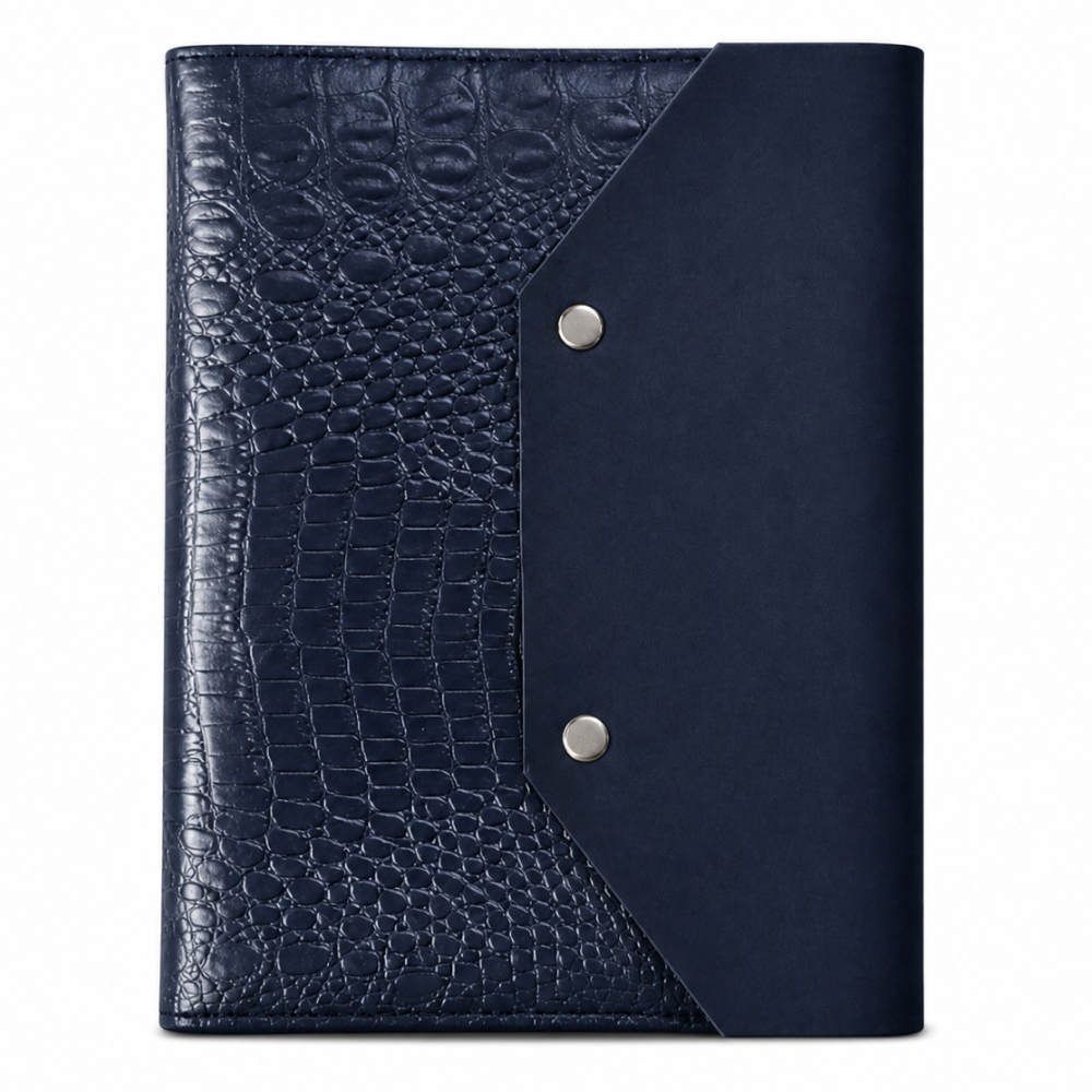 Personalized A5 Crocodile Leatherette Notebook Organizer