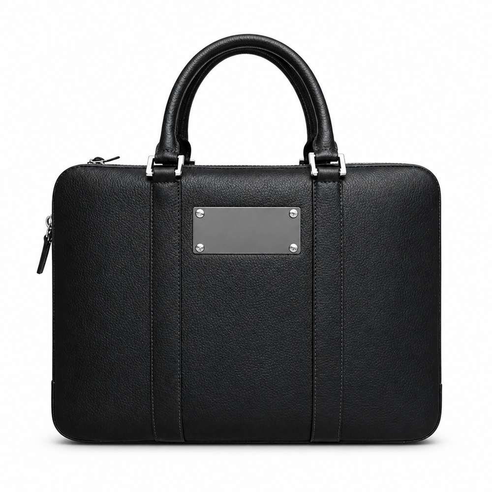 Personalized Genuine Leather Laptop Bag – Premium Office Briefcase with Spacious Storage