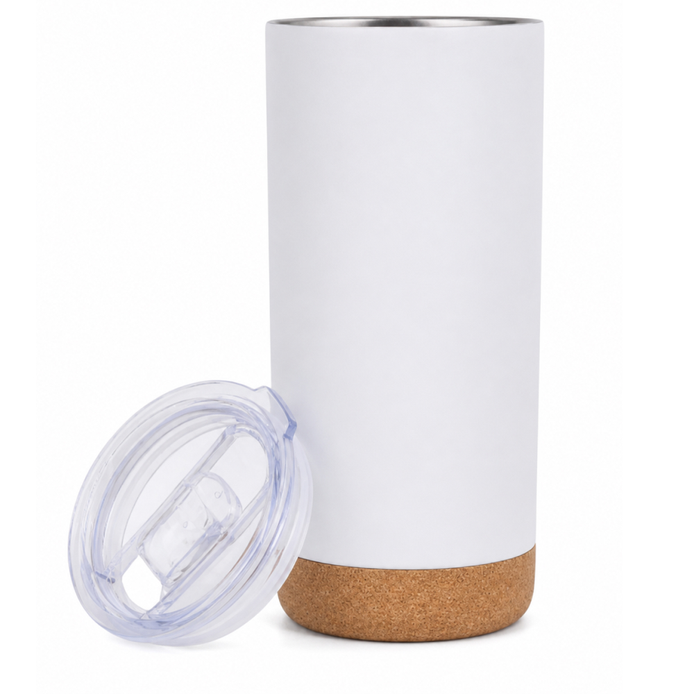 Personalized Insulated Travel Mug with Cork Base