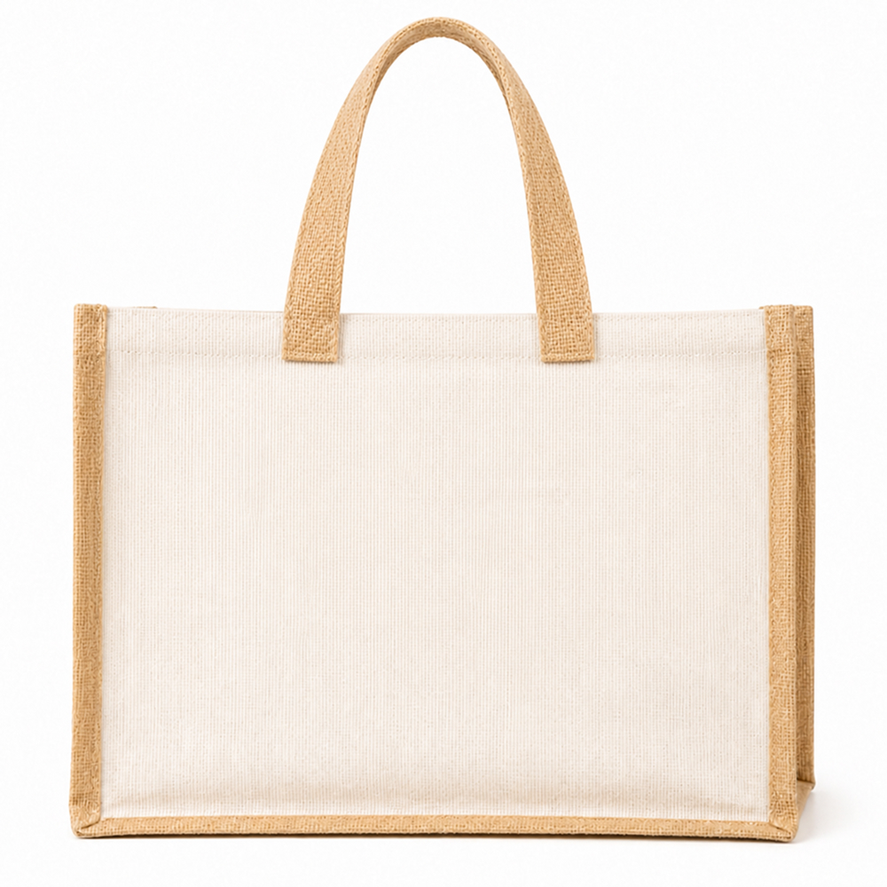 Personalized Jute Cotton Tote Bag