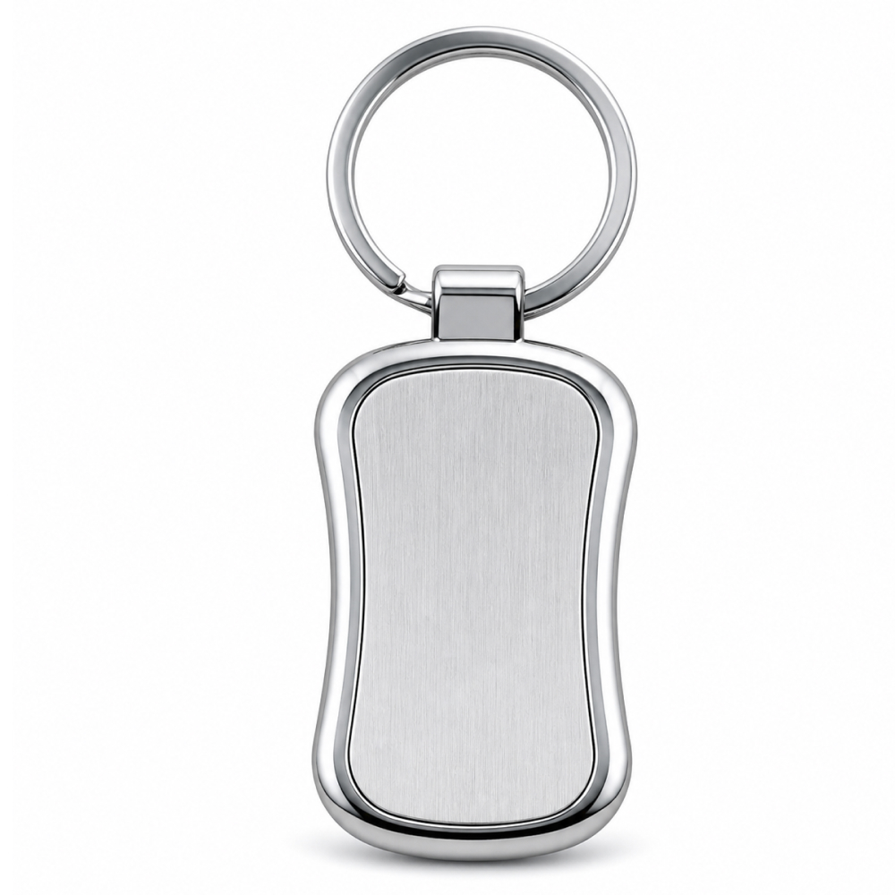 Personalized Oval Metal Keychain