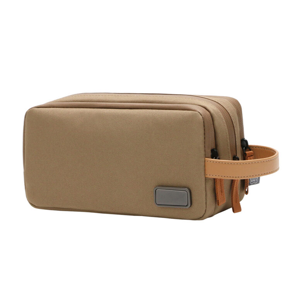 Personalized RPET Tech Organizer Pouch - Beige - Image 4