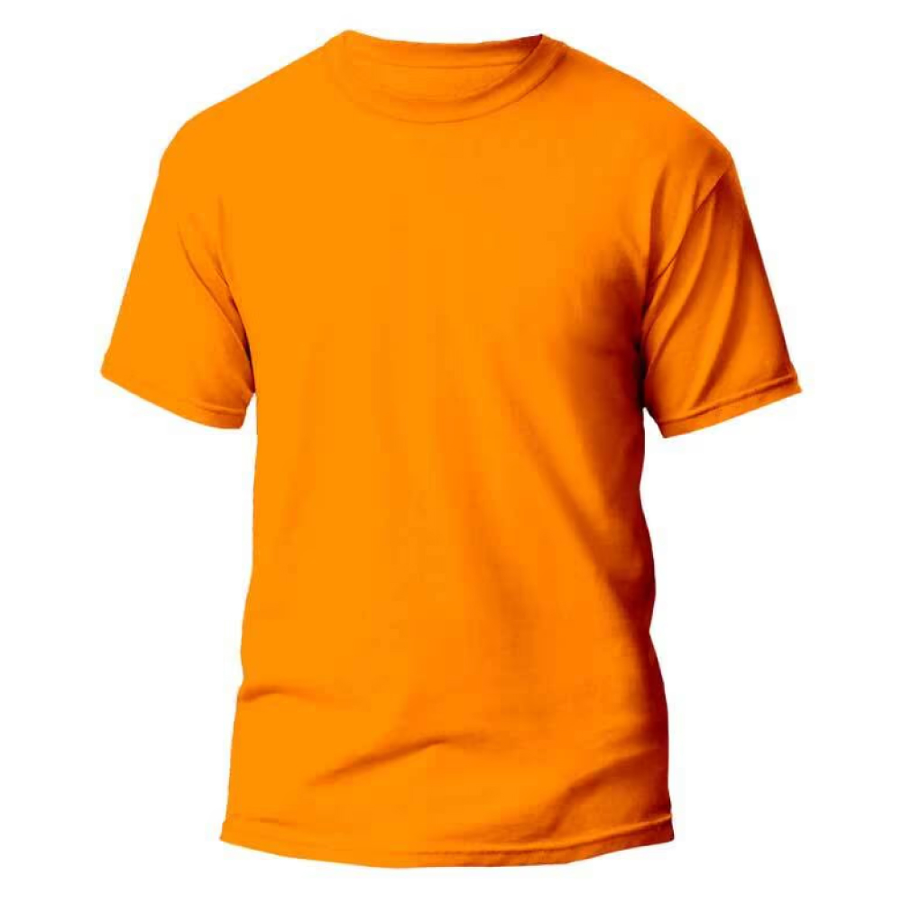 Personalized Premium Cotton Round Neck T-Shirt – Ultra Soft 100% Cotton Tee - Orange - Image 2